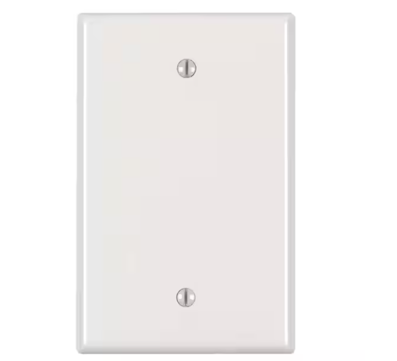 Leviton 1-Gang White Blank Plate Nylon Midway/Midsize Wall Plate (10-Pack) PJ13-WM