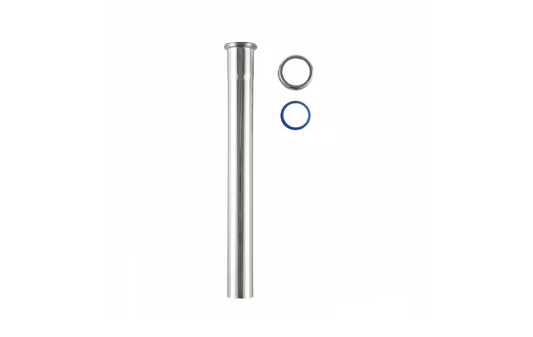 Everbilt 1-1/4in. x 12in. Chrome-Plated Brass Slip-Joint Sink Drain Extension Tube