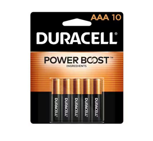 Duracell Coppertop Alkaline AAA Battery (10-Pack), Triple A Batteries