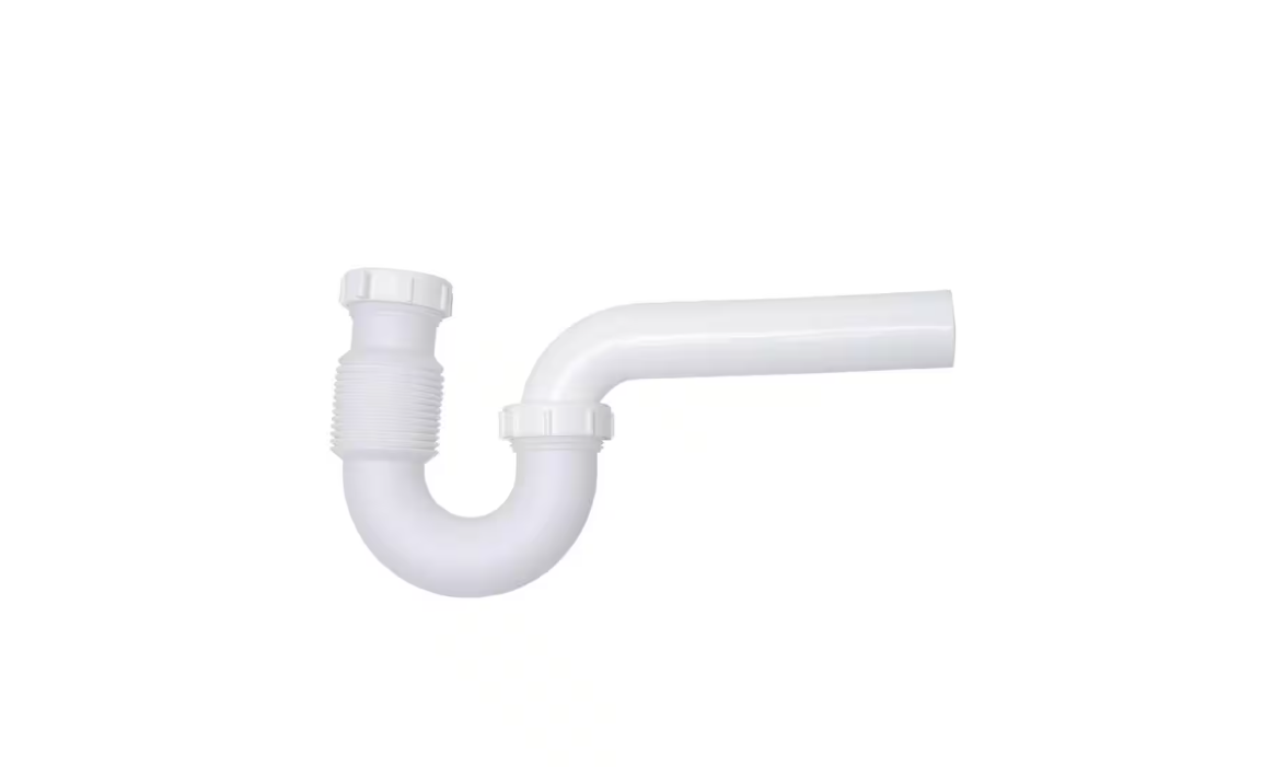 Oatey Form N Fit 1-1/2 in. White Plastic Sink Drain Flexible P-Trap