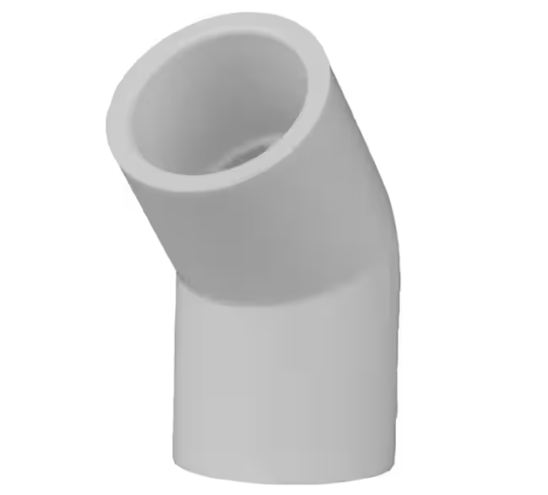 Charlotte Pipe 1 in. x 1 in. 45 Degree PVC Socket x Socket Elbow Fitting