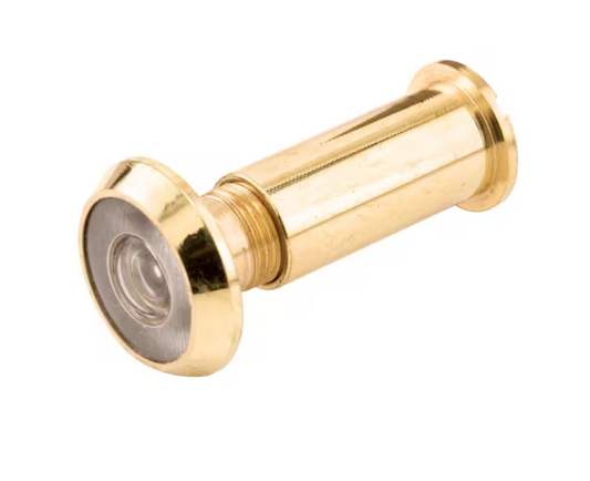 Prime-Line Door Viewer 9/16 in. x 200-Degree Solid Brass Housing Glass Lens is UL Listed Polished Brass Finish