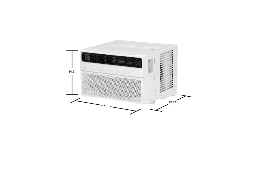 Toshiba 10,000 BTU 115-Volt Smart Wi-Fi Touch Control Window Air Conditioner with Remote for up to 450 sq. ft. in White