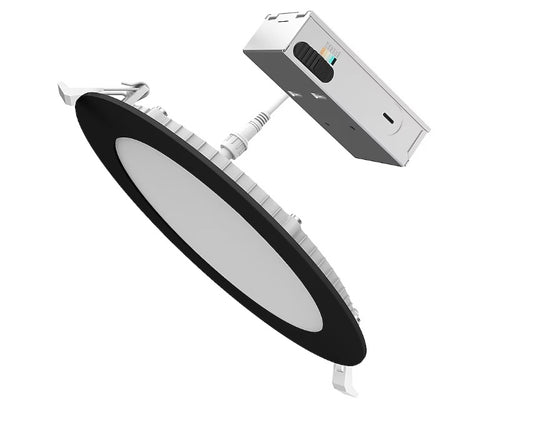 Utilitech Set Select White/Black 6-in 850 -Lumens Switchable white Round Dimmable LED Canless Wet rated Recessed Downlight