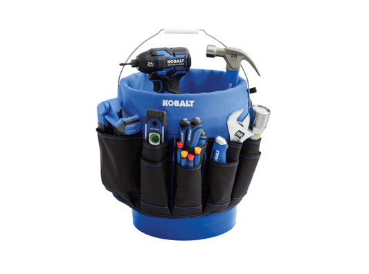 Kobalt Blue Polyester 18-in W x 12-in L 5-gallon bucket organizer