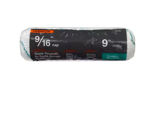 PRIVATE BRAND UNBRANDED 9 in. x 9/16 in. Microfiber Paint Roller Cover