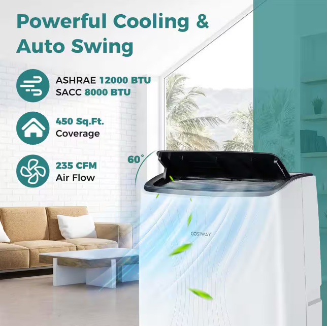 8000 (DOE) BTU Portable Air Conditioner Cools