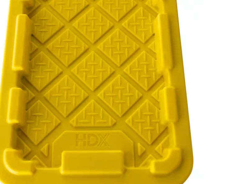 HDX 6.5-Qt Tough Storage Tote in Black with Yellow Lid