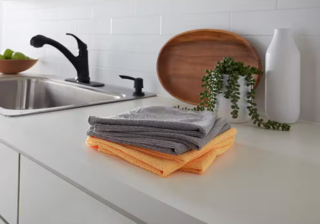 HDX 16 in. x 16 in. Multi-Purpose Microfiber Towel (24-Pack)