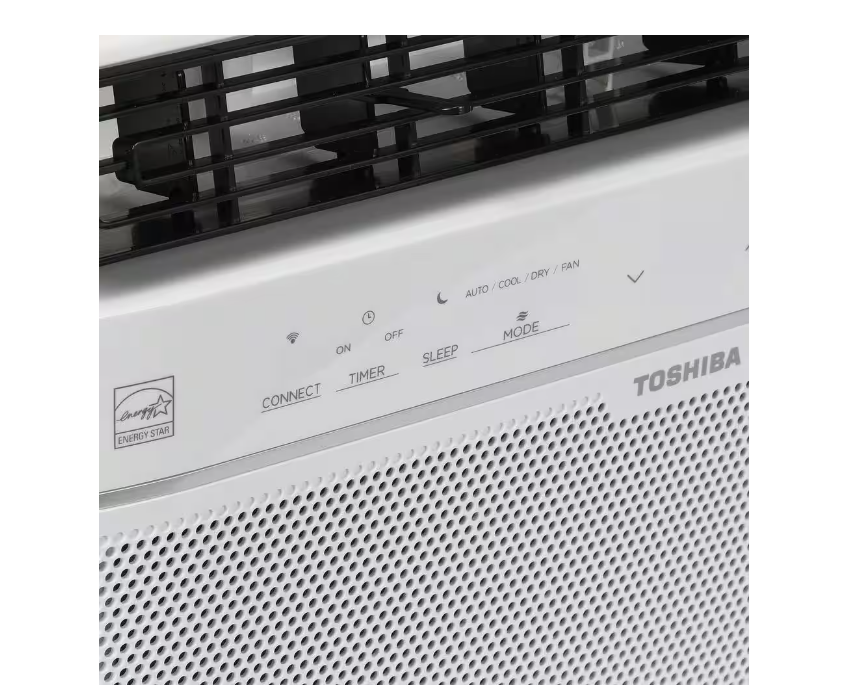 Toshiba 10,000 BTU 115-Volt Smart Wi-Fi Touch Control Window Air Conditioner with Remote for up to 450 sq. ft. in White