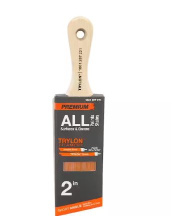 Premium 2 in. Polyester Trylon Short Cut Angled Sash Paint Brush