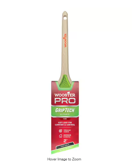 Wooster 2 in. GripTech Polyester Thin Angle Sash Brush