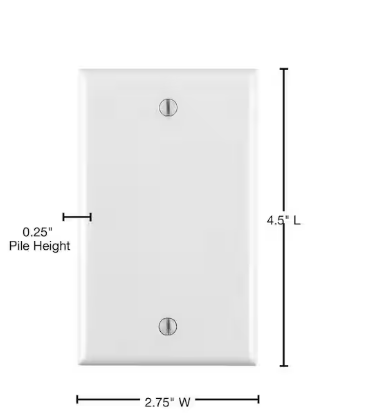 Leviton 1-Gang White Blank Plate Plastic Standard Wall Plate (1-Pack) 88014-W