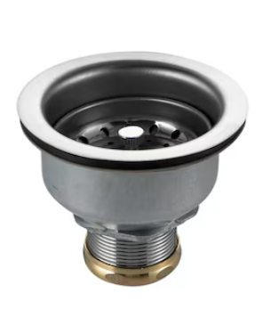 allen + roth 4.5-in Stainless steel Rust Resistant Strainer with Lock Mount Included