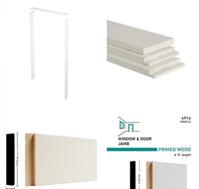 PFJ JAMB 4-9/16-IN DOOR  PRIMED PINE INTERIOR DOOR CASING KIT