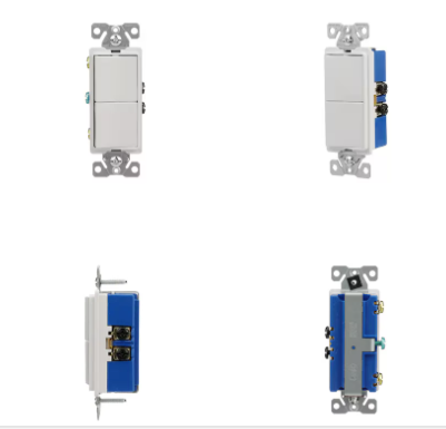 Eaton 15-amp Single-pole Combination Light Switch , White