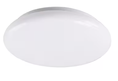 Utilitech 1 -Light 19-in Matte White Integrated LED Flush Mount Light