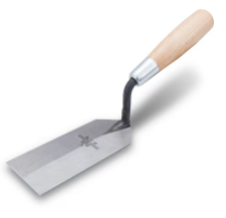 Marshalltown 5-in x 2-in High carbon steel Margin Wood Handle Trowel