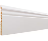 allen + roth 9/16-in x 5-1/4-in x 8-ft Colonial Painted Finger Jointed Pine L5180 Baseboard Moulding