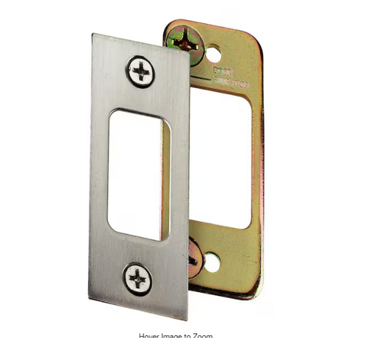 2-3/4 in. Satin Nickel Deadbolt Strike
