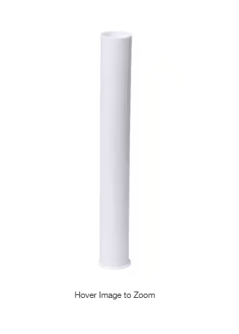 Everbilt 1-1/2 in. x 12 in. White Plastic Flanged Strainer Sink Drain Tailpiece