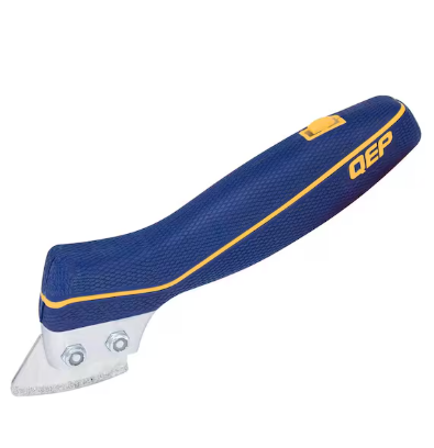 QEP Professional Handheld Grout Saw with Non-slip, Rubber Grip and 2 Blades to Strip, Remove, and Clean Grout