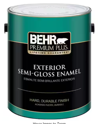 BEHR PREMIUM PLUS 1 gal. Medium Base Semi-Gloss Enamel Exterior Paint & Primer