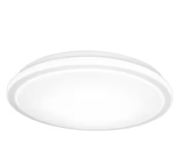 Commercial Electric 16 in. Low Profile LED Flush Mount Round Closet Light Fixture 1700 Lumens 3000K 4000K 5000K Dimmable Hallway Stairwell