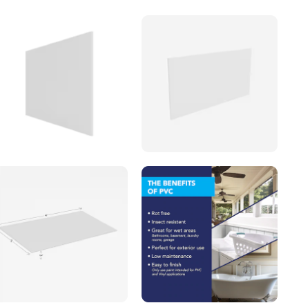 RELIABILT 1/4-in x 24-in x 4-ft S4S PVC Trim Board