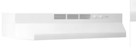 Broan-NuTone F40000 Series 36 in. Convertible Under Cabinet Range Hood with Light, 230 Max Blower CFM, White-on White