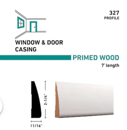 RELIABILT 11/16-in x 2-1/4-in x 7-ft Primed Pine 327 Casing – Cardinal ...