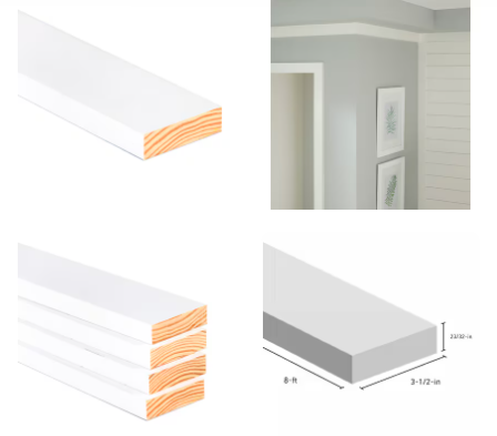 1-in x 4-in x 8-ft Primed S4S Spruce pine fir Common Softwood Board