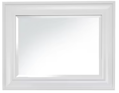21.5-in W x 27.5-in H Rectangle White Beveled Wall Mirror