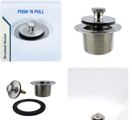 Dearborn Push N Pull Closure Assembly - Brushed Nickel