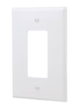 Eaton 1 -Gang Jumbo Size White Thermoplastic Indoor Decorator Wall Plate 10 -Pack