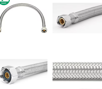 RELIABILT 3/8-in compression x 1/2-in FIP x 16-in Braided stainless steel Flexible Faucet Supply Line