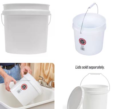 United Solutions 2-gallon BPA-Free Food-Grade Plastic General bucket