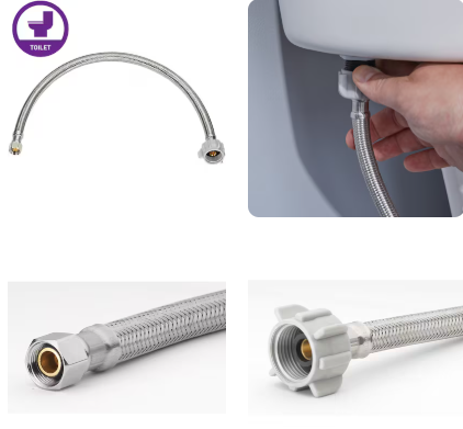 RELIABILT 3/8-in compression x 7/8-in FIP x 16-in Braided stainless steel Flexible Toilet Supply Line