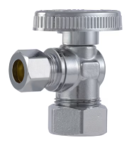 SharkBite 1/2-in Compression x 3/8-in OD Compression Brass Quarter turn Stop Angle valve