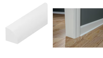 Royal Building Products 3/4-in x 3/4-in x 8-ft Finished PVC WM105 Quarter round Moulding