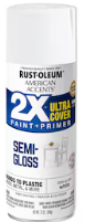 Rust-Oleum American Accents 2X Ultra Cover Semi-gloss White Oil-based Spray paint