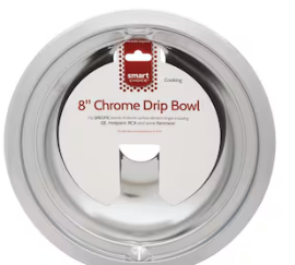 Smart Choice Universal Electric range 8 in. Drip pan ( Chrome )