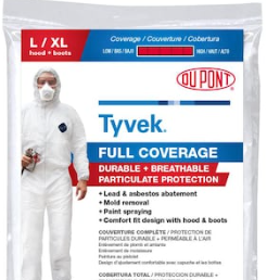 Trimaco Tyvek Adult unisex White Long sleeve Coverall ( X-large )