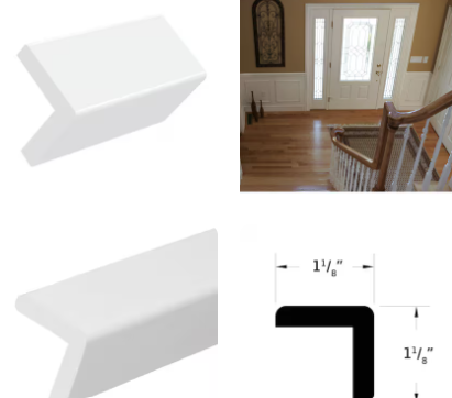 Royal Building Products 1.13-in x 1.13-in x 96-in White Vinyl Outside Corner Guard