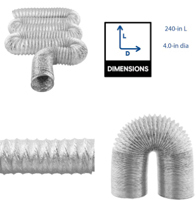 IMPERIAL 4.0-in x 20.0-ft Foil Flexible Duct