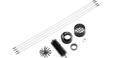 Project Source Dryer vent cleaning kit ( White (flexible rods), black (vacuum and blower adapters) )