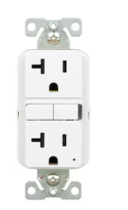 Eaton 20 -Amp 125-volt Tamper Resistant GFCI Residential Decorator Outlet Receptacles , White