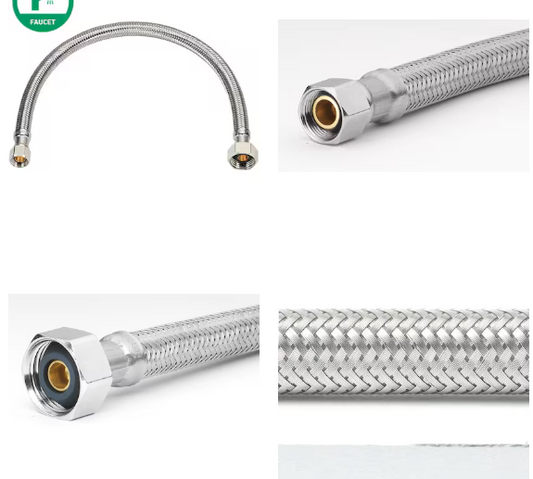 RELIABILT 3/8-in compression x 1/2-in FIP x 30-in Braided stainless steel Flexible Faucet Supply Line