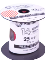 Southwire 25-ft 14 -AWG Red Stranded Copper THHN wire ( By-the-roll )