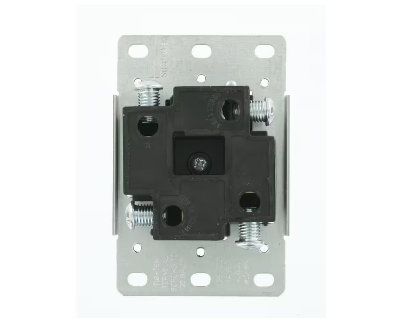 Leviton 50 Amp Flush Mount Shallow Single Outlet, Black 279-S00
